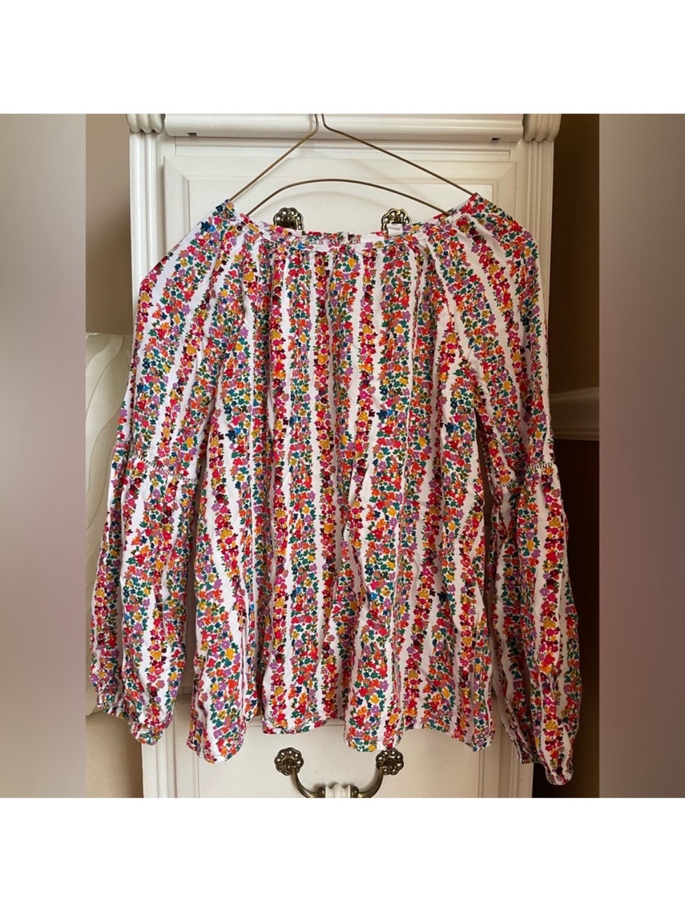 Gap Kids Boho Floral Off-Shoulder Peasant Top - Pink Multi
